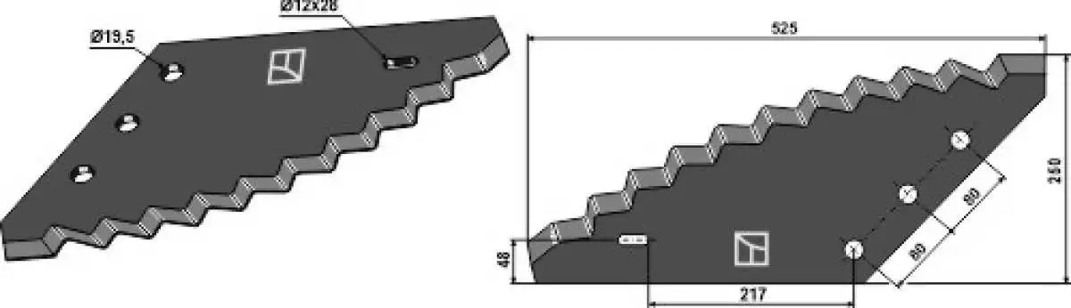 Futtermischwagenmesser - Hartmetall beschichtet